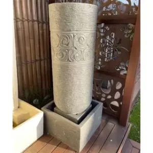 Cylinder Water Fountain - H= 1.3M , PUMP $750.00/EA $550/EA