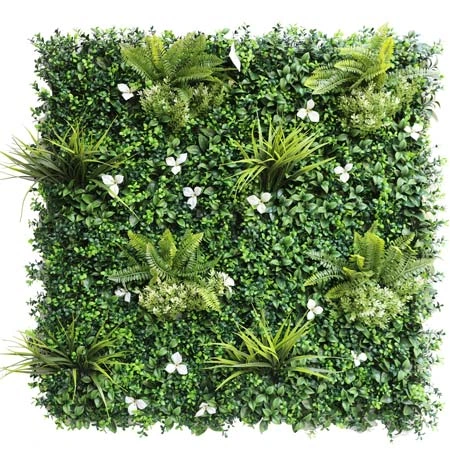 FAUX GREEN WALL ELEGANT WHITE 100X100CM OD A108