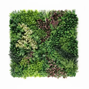 FAUX GREEN WALL MELBOURNE TROPICAL MEDOW 100X100CM ODK001A-$95