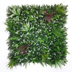 FAUX GREEN WALL WHITE SPRING 100X100CM OD A075