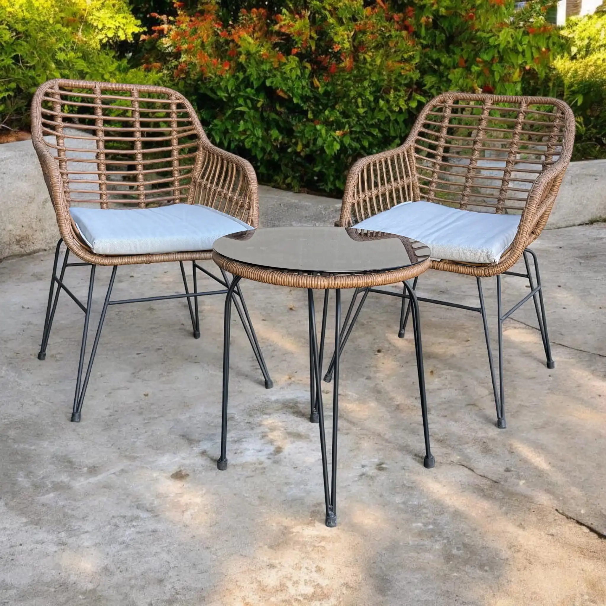 Atrani 3 Piece Wicker Outdoor Setting – Patio Furniture Set 9 Atrani 3 Piece Wicker Outdoor Setting – Patio Furniture Set - Image 9